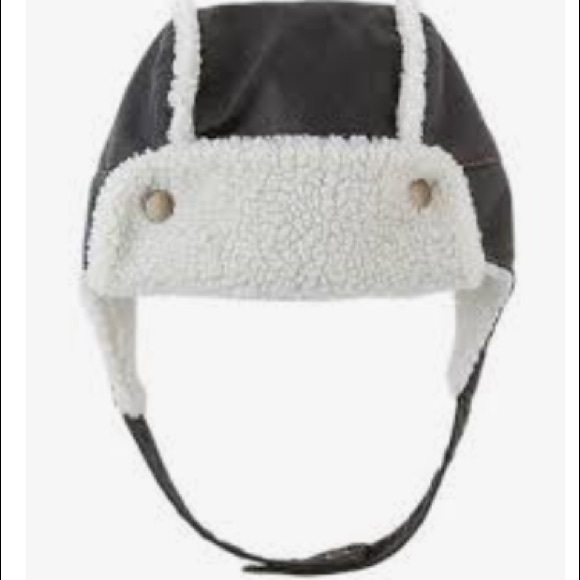 Kids on king Le top brown cream first flight airplane aviator cap hat winter hat - Picture 1 of 17